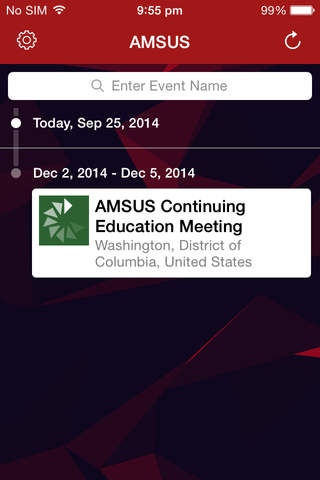 AMSUS Events screenshot 2