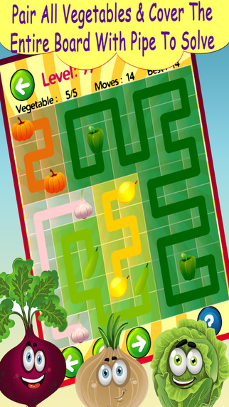 Connecting Vegetable Flow - Free Game For Kidz