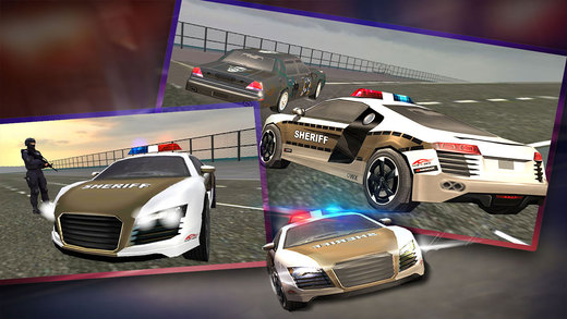 Real police car chase simulator 3D