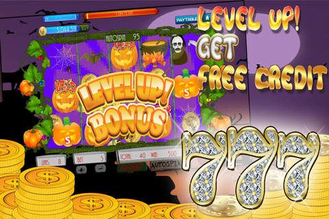 `` A 777 ´´ Aaces AAA Halloween pumpkin slots -  Trick or treat while journey in scary gambling world screenshot 3