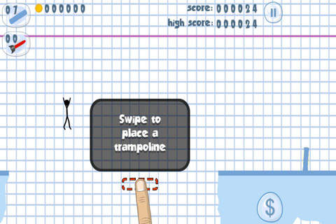Amazing Crazy Stickman Fighter Jump Adventure - Swipe A Line And Dont Let Them Fall screenshot 2