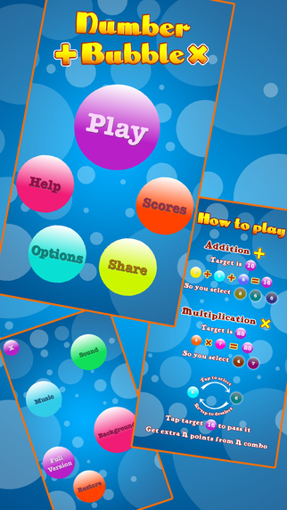 【免費遊戲App】Addition & Multiplication Number Bubbles-APP點子