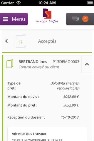 Banque Solfea screenshot 3