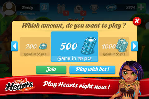 Multiplayer Hearts Game screenshot 2