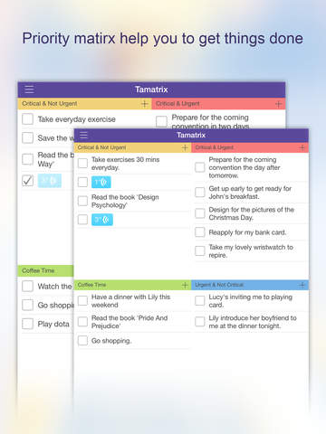 Tamatrix for iPad－Priority to-do list