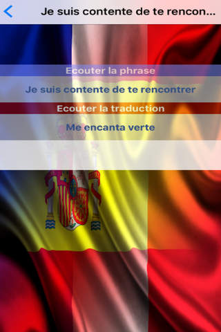 France Espagne Phrases - Français Espagnol Audio Voix screenshot 2