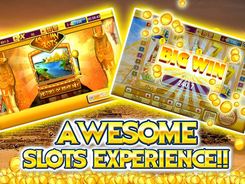 An Ancient Egyptian Pharaoh's Kingdom Slots HD - Multi Level Mega Casino Golden Bonanza screenshot 3