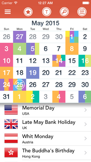 World Calendar - Public Holiday Culture Event - Free