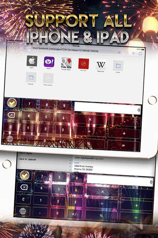 CalCCM – Fireworks : Calculator & Wallpaper Keyboard Themes in Real Firecracker Magic Collection screenshot 2