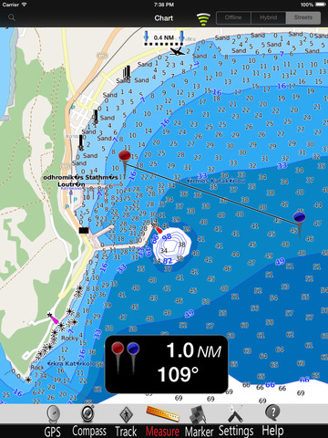 免費下載交通運輸APP|Greece West nautical Chart HD: marine & lake gps waypoint, route and track for boating cruising fishing yachting sailing diving app開箱文|APP開箱王