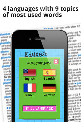 Eduxeso: Learn foreign language and play pairs, memory matching puzzle game! screenshot 3