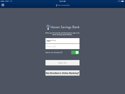 Having Savings Bank for iPad