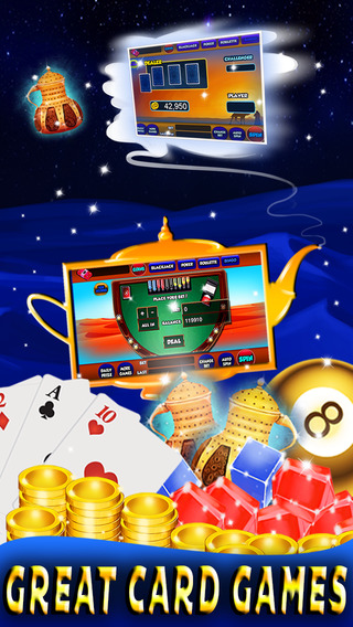 【免費遊戲App】Aladdin Slot Classic 777! Best casino social slots game with blackjack area FREE-APP點子