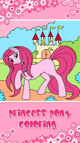 Princess Pony Coloring Book Kids Games for My Little Girls and Preschool Toddler