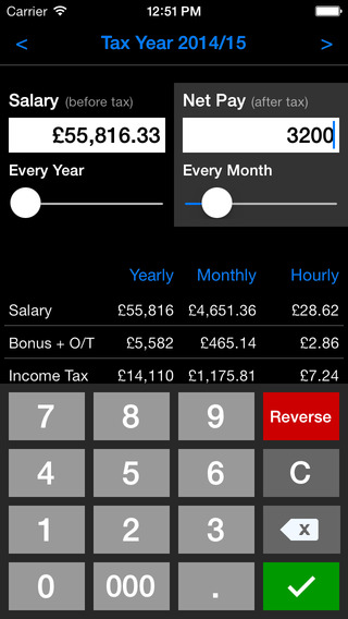 Tax Tool 2015 16 Reversible UK Salary Calculator