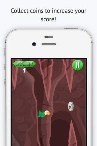 Parrot Adventure - Fly the bird safely through the cave! screenshot 3