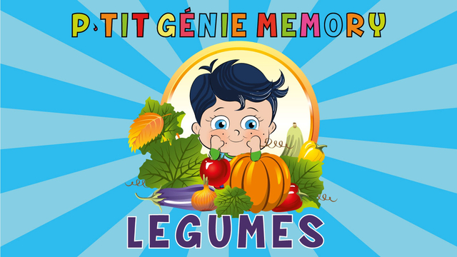 Learn French with Little Genius - Matching Game - Vegetables