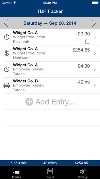 TDF Tracker – Time Expense and Mileage Tracking