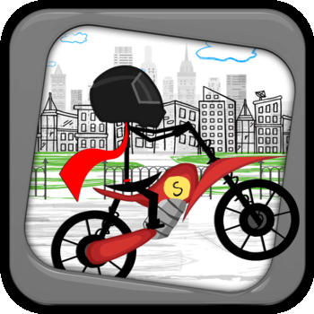 Stickman Line Biker Racer: Run and Fly Through the City LOGO-APP點子