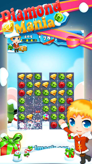 【免費遊戲App】Diamond Mania:match 2 puzzle game-APP點子