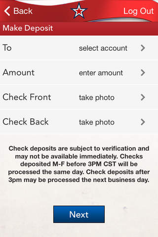 Fort Sill Federal Credit Union Mobile Deposit screenshot 3
