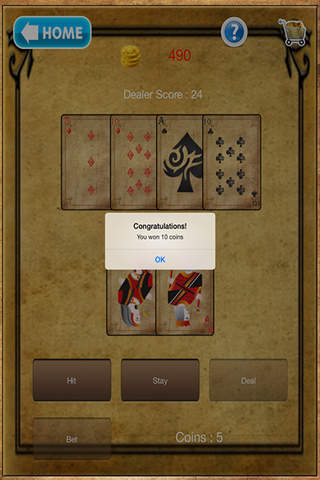 Blackjack 21 Egyptian Adventure Multi-hand Basic strategy FREE screenshot 4