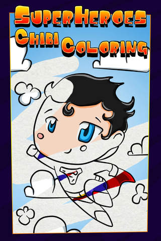 SuperHeroes Chibi Coloring Pro screenshot 2
