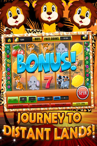 Ace Classic Vegas Baby Tiger Slots - Lucky Safari Gambling Casino Slot Machine Games Free screenshot 3