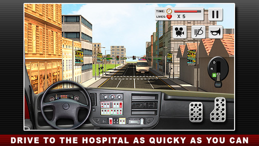 Ambulance Duty Simulator 3D – Drive Rush for Paramedic Emergency Parking; Test Your Driving Skills P