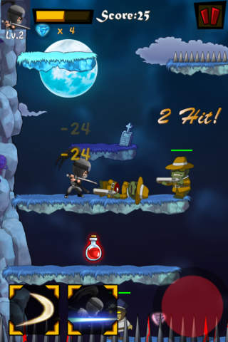 Last Ninja Free -- funny rush ninja vs zombies games screenshot 4