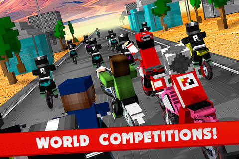 Dirtbike Survival . Block Motorcycles Racing Game screenshot 2