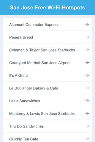 San Jose Free Wi-Fi Hotspots screenshot 2