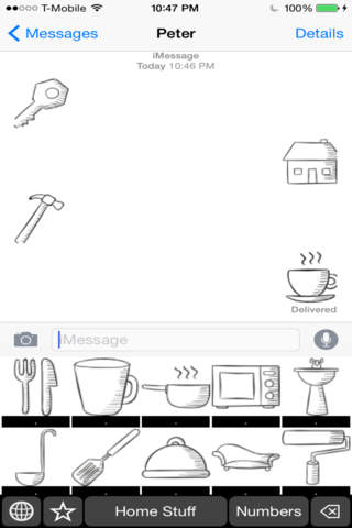 Home Stuff Stickers Keyboard: Using Icons to Describe Your home screenshot 4