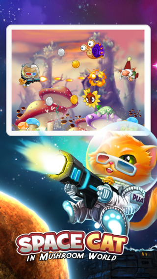 Space Cat in Mushroom World - Free Fun Game for Boys Girls and Goats