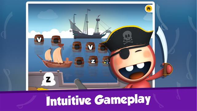Pirate Wars : Recognizing Lowercase Letters Activity for Preschool Kindergarten Kids FREE