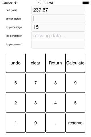 tip calculator - free, for iPhone, good, fun, tip, calculator screenshot 3