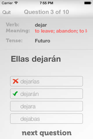 Spanish Verb Conjugator screenshot 3