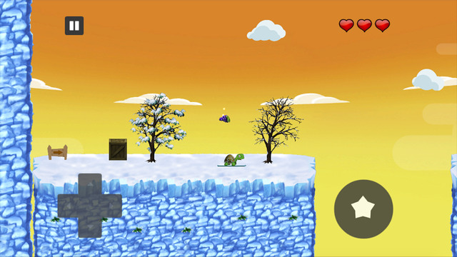 【免費遊戲App】Turtle on a Snowboard-APP點子