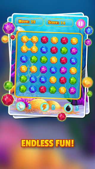 【免費遊戲App】Gems & Jewels Matching Puzzle Game II-APP點子