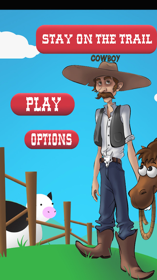 【免費遊戲App】Stay On The Trail Cowboy-APP點子