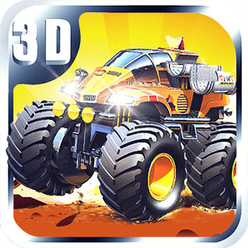 Racing car monster truck 3D LOGO-APP點子