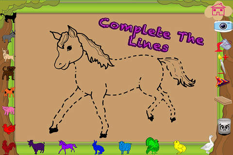 Animals Magical Farm Coloring Pages Game screenshot 3