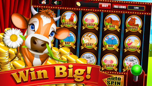 Supreme Farm Animals in the Greenfield Slot Machine Casino
