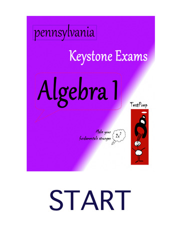 Pennsylvania Keystone Exams: Algebra I TestPrep