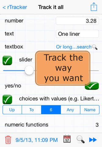 rTrackerA: Track It All Your Way Free screenshot 2