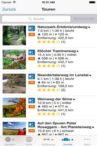 Themenwege - outdooractive.com Themenapp screenshot 2