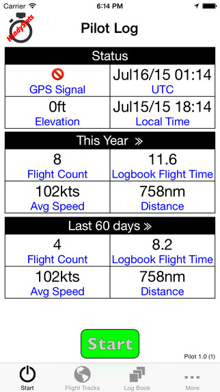 HandyStats Pilot Logbook