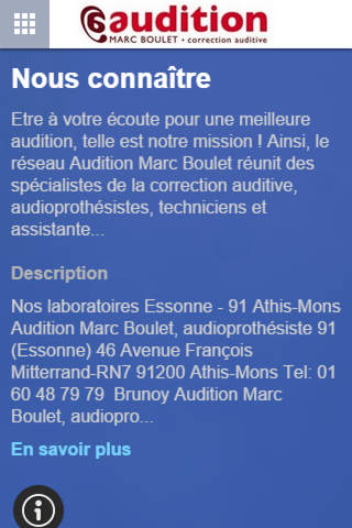 Audition Marc Boulet App screenshot 2