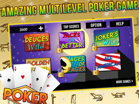 【免費遊戲App】Pharaohs Video Poker Blitz with Double Jackpot Prize Wheel!-APP點子