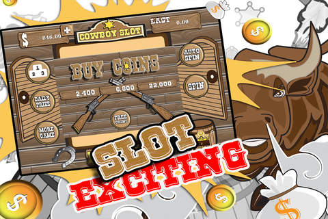 AAA Ace Country Cowboy Slots - Red Bull Wild West Las Vegas Casino Best Game screenshot 2